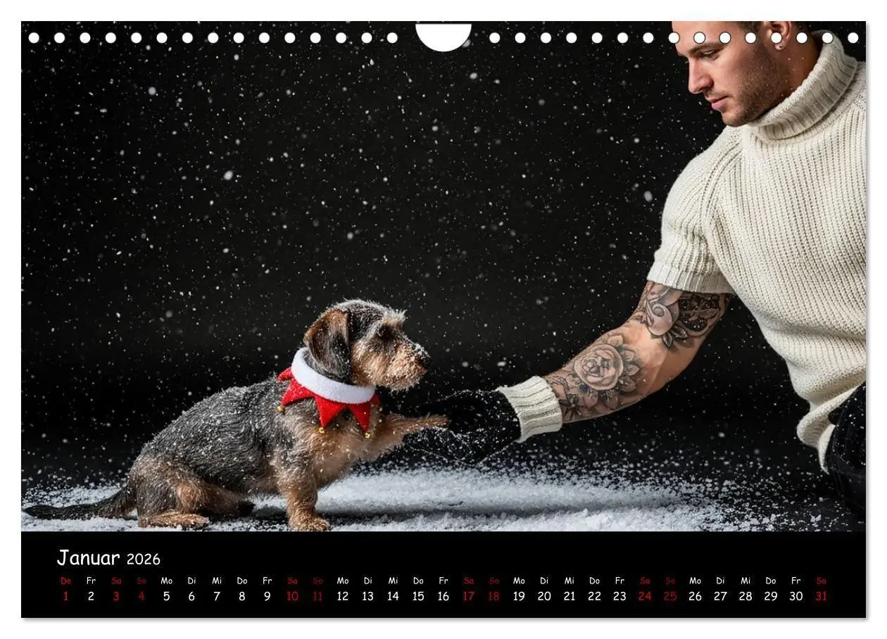 Bild: 9783516717358 | Coole Typen - Rauhaardackel (Wandkalender 2026 DIN A4 quer),...