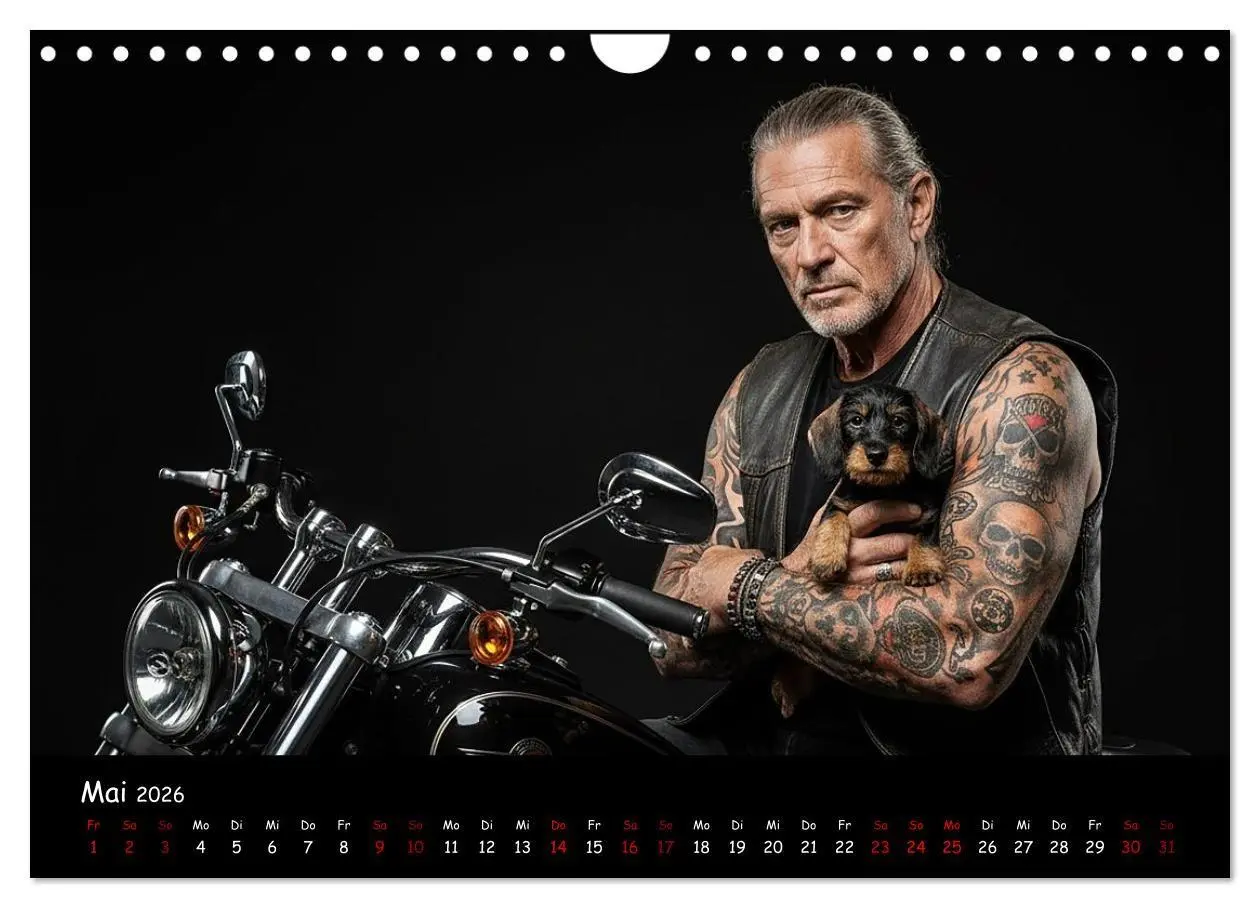 Bild: 9783516717358 | Coole Typen - Rauhaardackel (Wandkalender 2026 DIN A4 quer),...