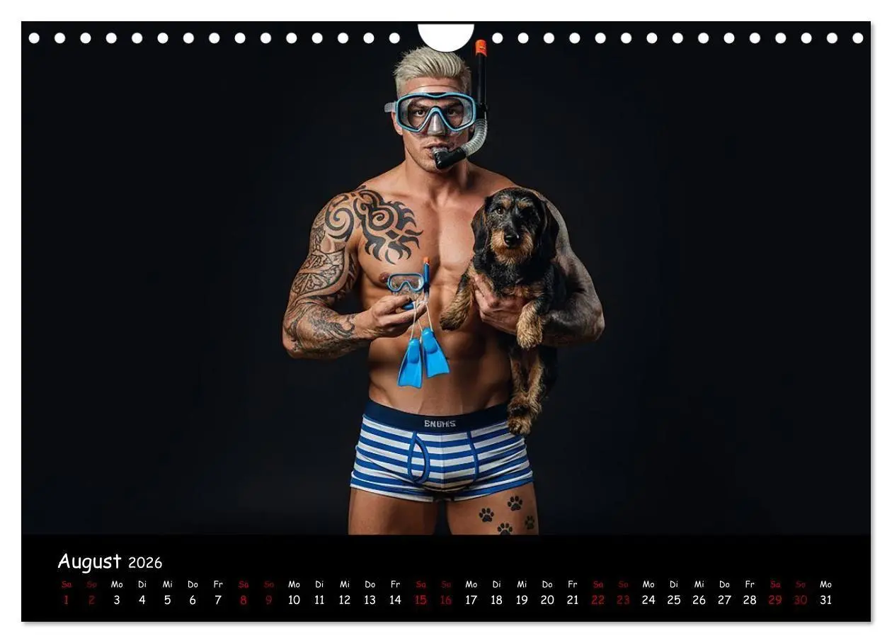 Bild: 9783516717358 | Coole Typen - Rauhaardackel (Wandkalender 2026 DIN A4 quer),...