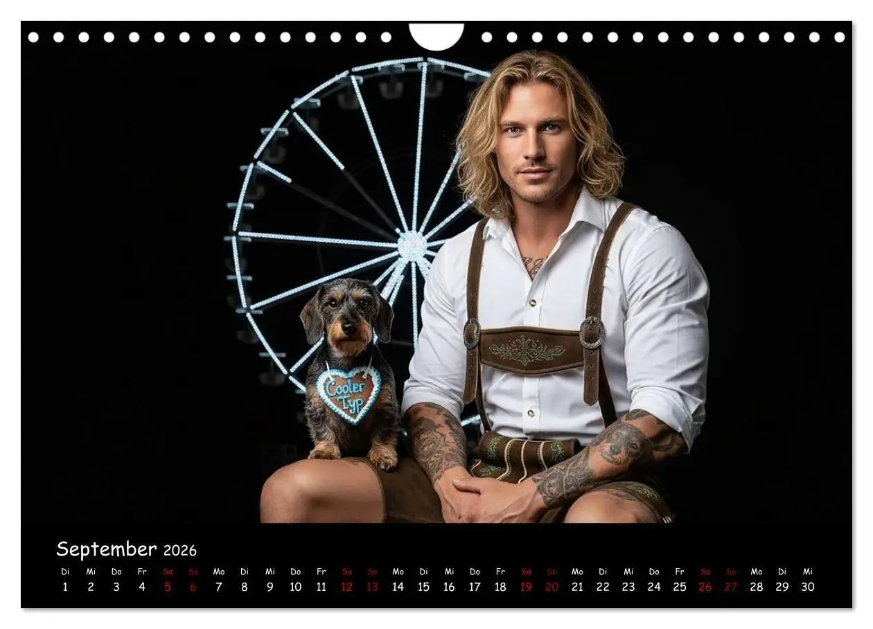 Bild: 9783516717358 | Coole Typen - Rauhaardackel (Wandkalender 2026 DIN A4 quer),...