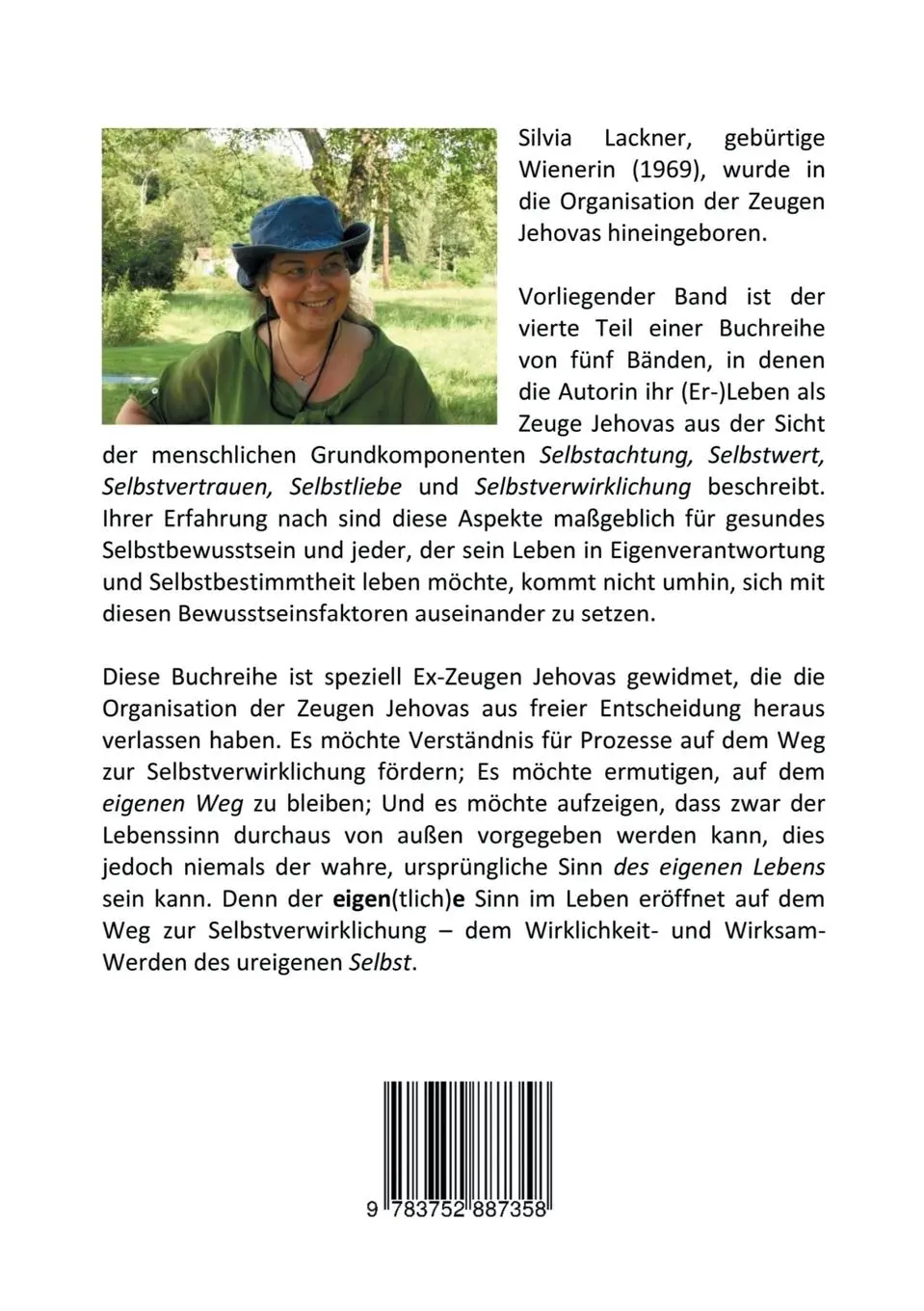 Rückseite: 9783752887358 | Zeugen Jehovas und Selbstliebe | Silvia Lackner | Taschenbuch | 44 S.
