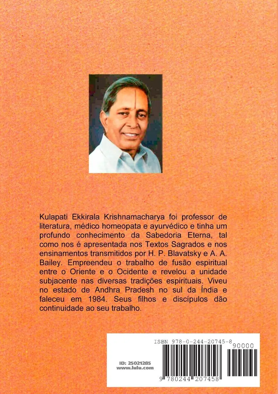 Rückseite: 9780244207458 | Instruções sobre a Yoga de Patanjali | E. Krishnamacharya | Buch