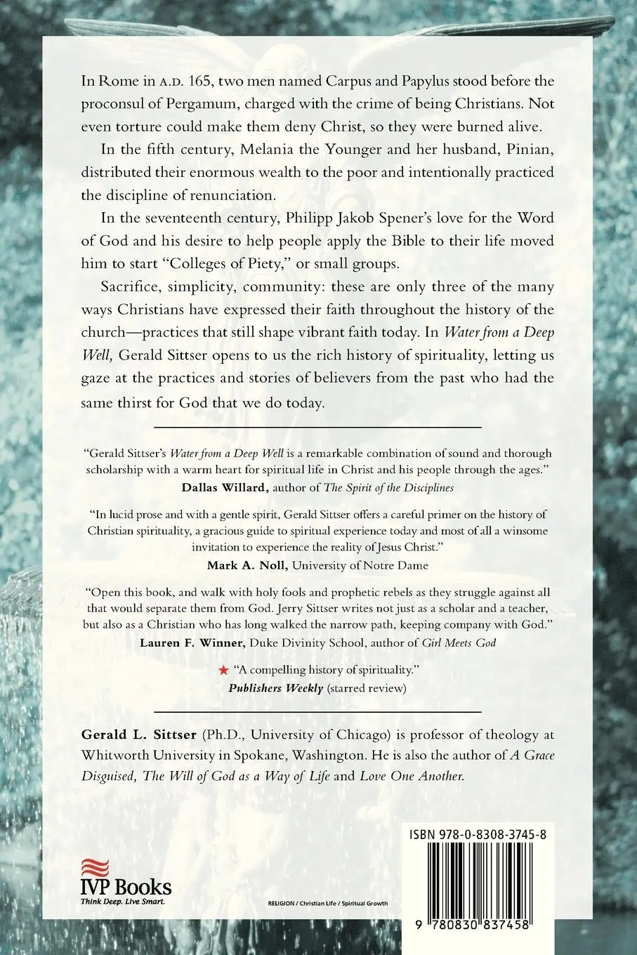 Rückseite: 9780830837458 | Water from a Deep Well | Gerald L. Sittser | Taschenbuch | Englisch
