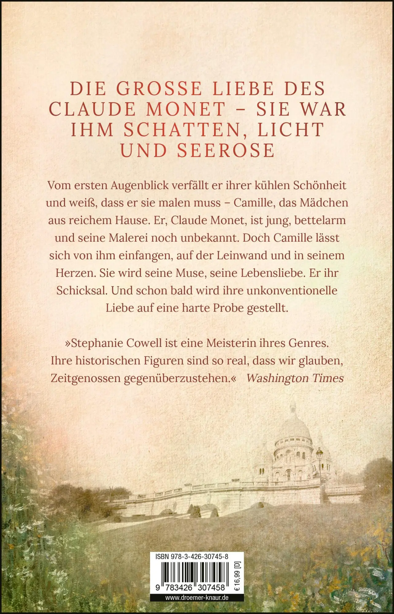 Rückseite: 9783426307458 | Die Frau im grünen Kleid | Stephanie Cowell | Taschenbuch | 416 S.