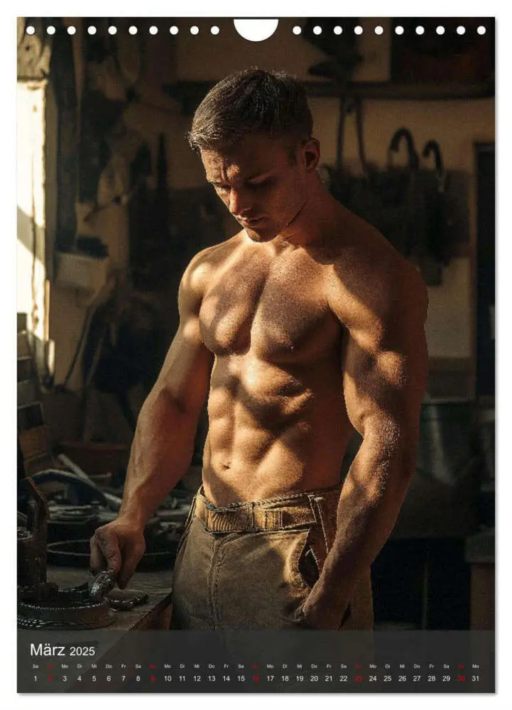 Bild: 9783457237458 | SEXY MÄNNER - Muskeln im Männerkalender (Wandkalender 2025 DIN A4...