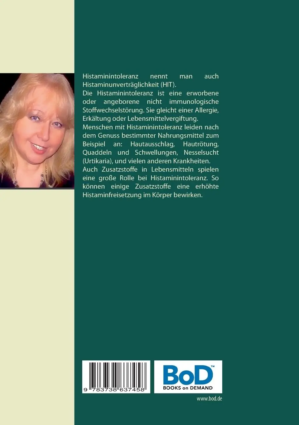 Rückseite: 9783738637458 | Histaminarmes LOW CARB | Theorie und Praxis | Jutta Schütz | Buch