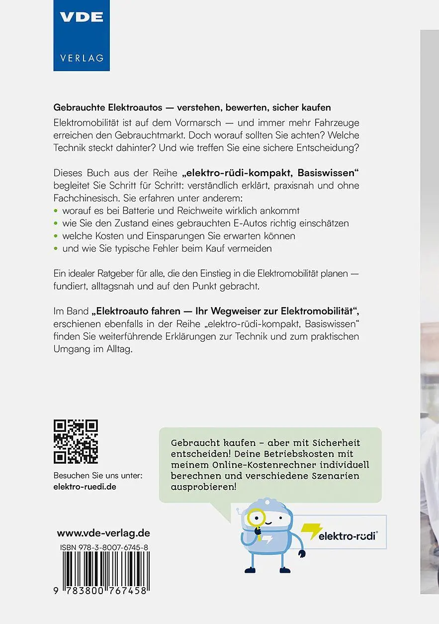 Rückseite: 9783800767458 | Gebrauchte Elektroautos sicher kaufen | Rolf Rüdiger Cichowski (u. a.)