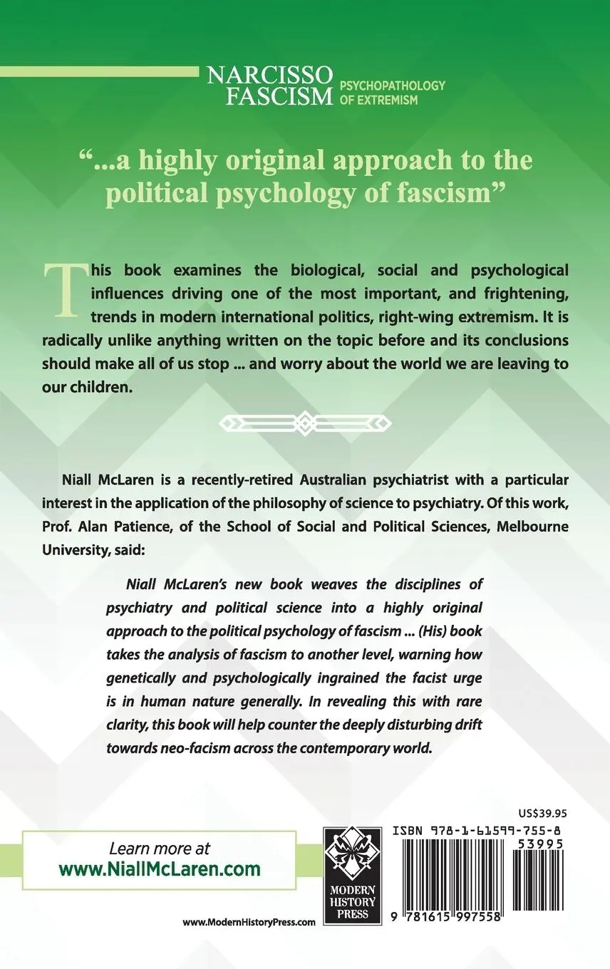 Rückseite: 9781615997558 | Narcisso-Fascism | The Psychopathology of Right-Wing Extremism | Buch
