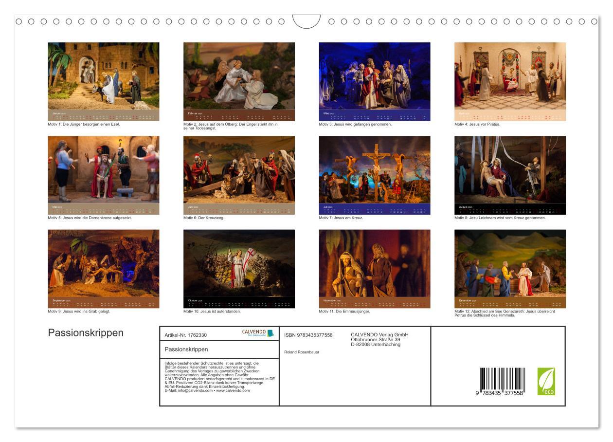 Bild: 9783435377558 | Passionskrippen (Wandkalender 2025 DIN A3 quer), CALVENDO...