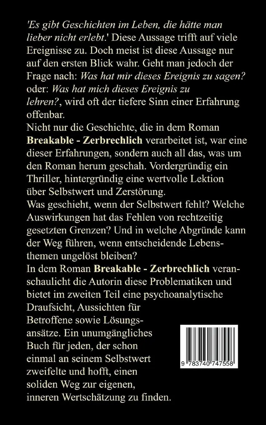 Rückseite: 9783740747558 | Sternenstaub am Horizont oder Breakable - Zerbrechlich: Der Fall