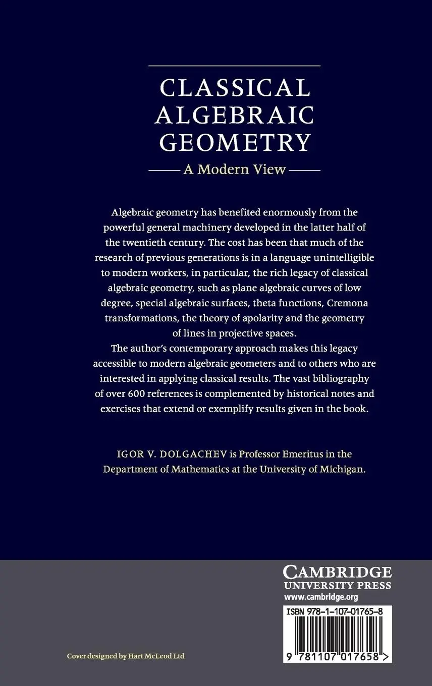 Rückseite: 9781107017658 | Classical Algebraic Geometry | Igor V. Dolgachev | Buch | Englisch