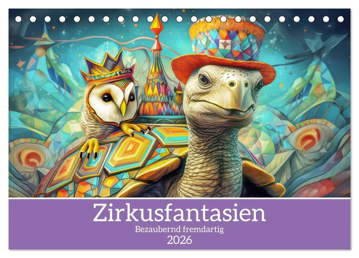 Cover: 9783457387658 | Zirkusfantasien - Bezaubernd fremdartig (Tischkalender 2026 DIN A5...