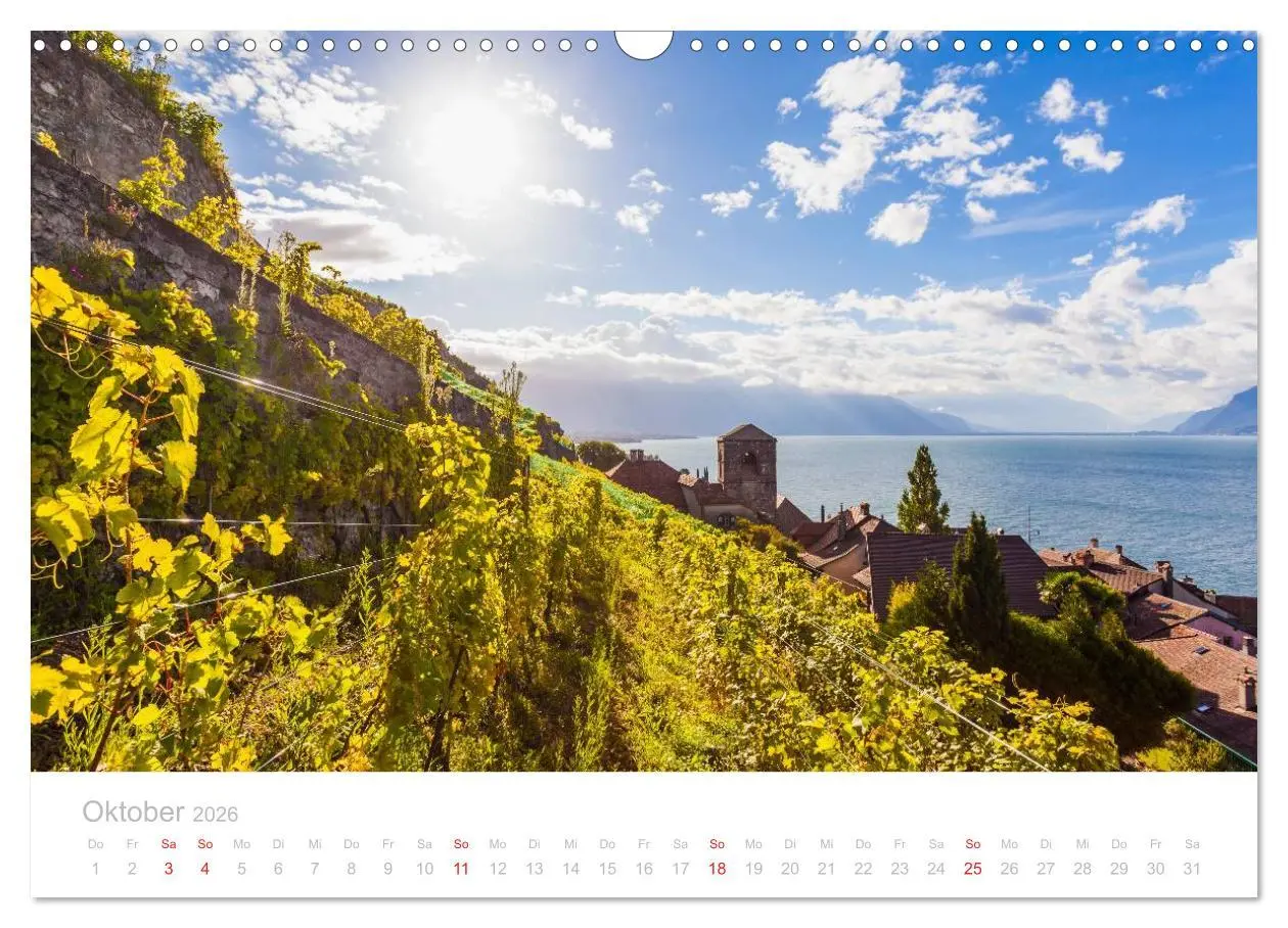Bild: 9783516087758 | GENFER SEE Das Schweizer Ufer (Wandkalender 2026 DIN A3 quer),...