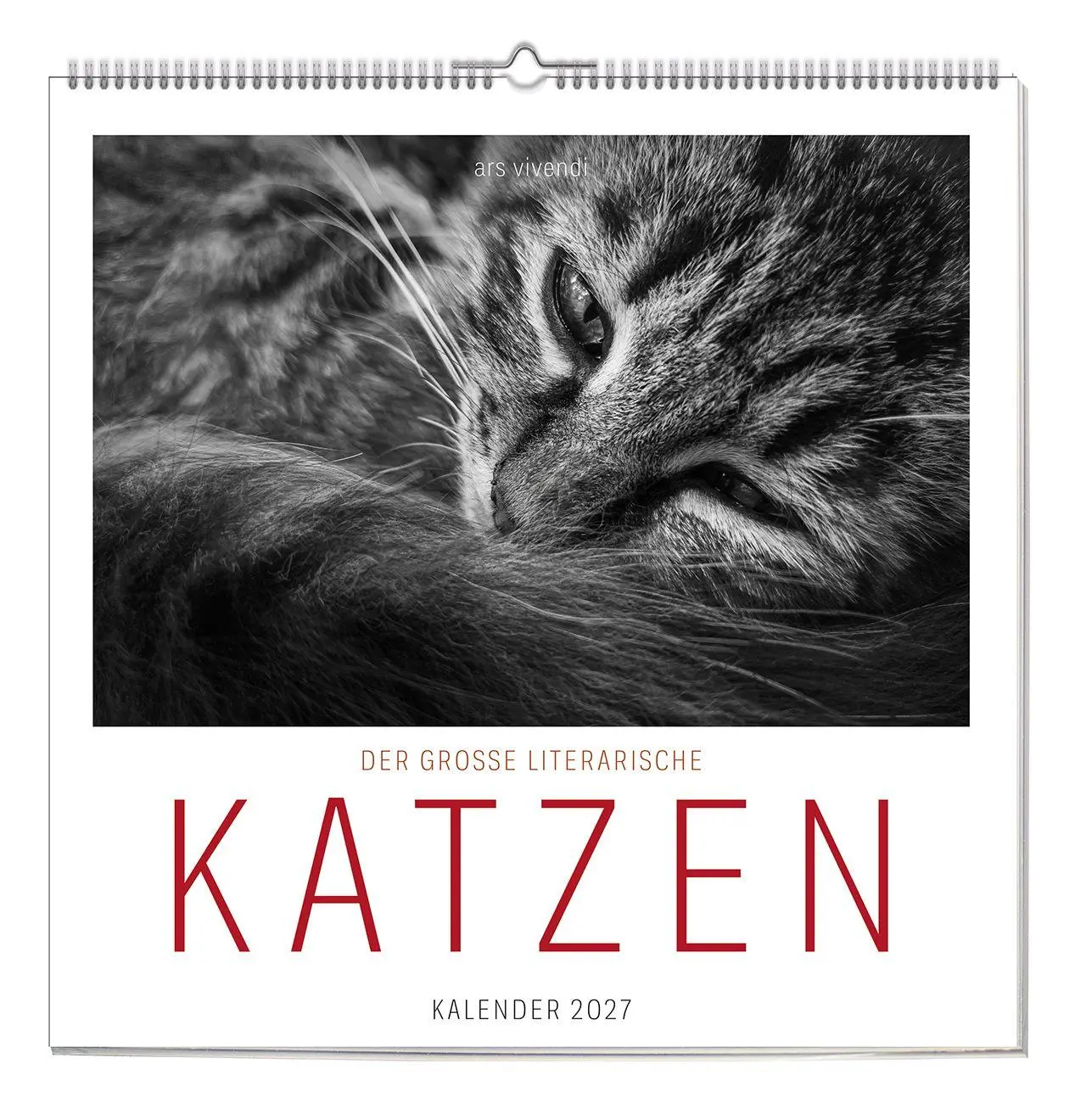 Cover: 9783747207758 | Der grosse literarische Katzen Kalender 2027 | Wandkalender | Ars