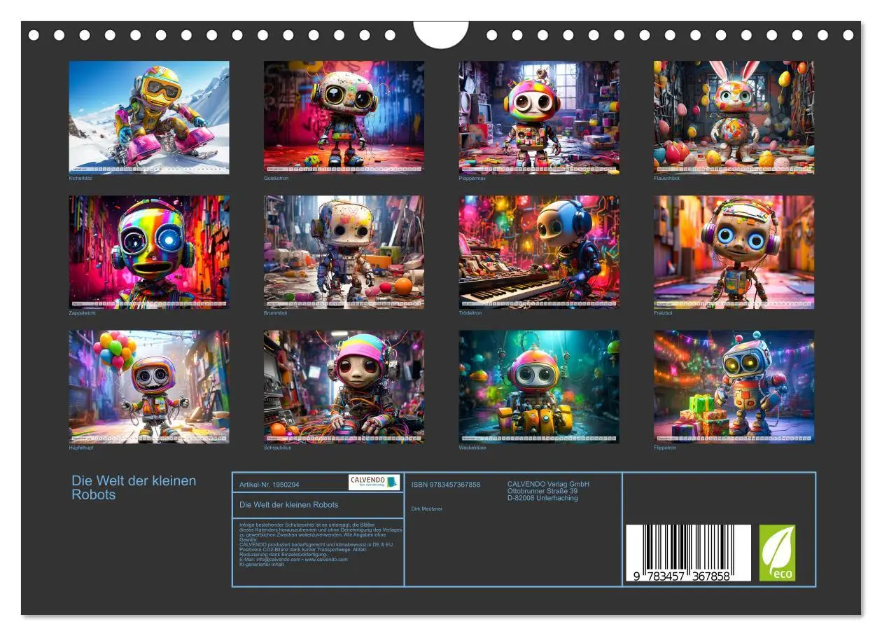 Bild: 9783457367858 | Die Welt der kleinen Robots (Wandkalender 2026 DIN A4 quer),...