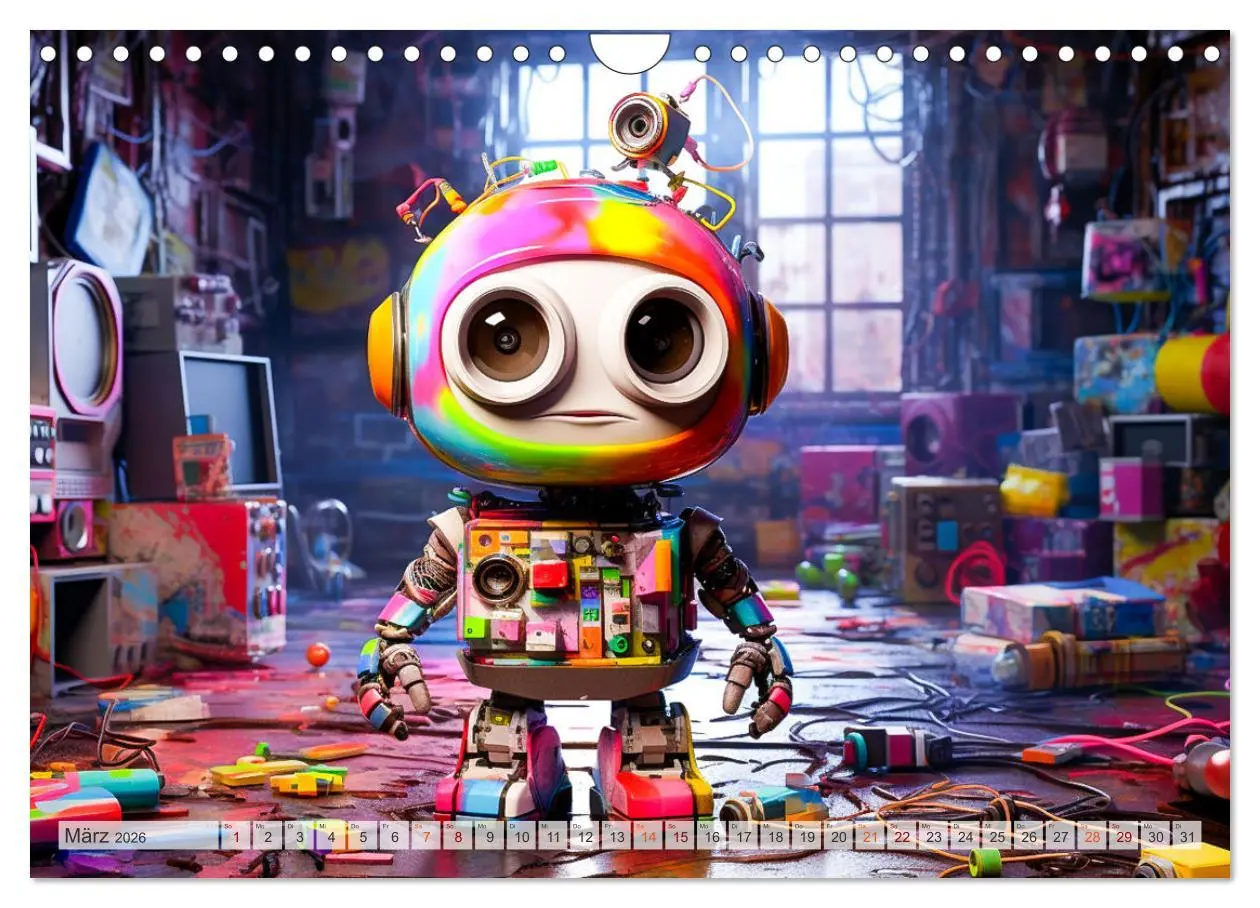 Bild: 9783457367858 | Die Welt der kleinen Robots (Wandkalender 2026 DIN A4 quer),...