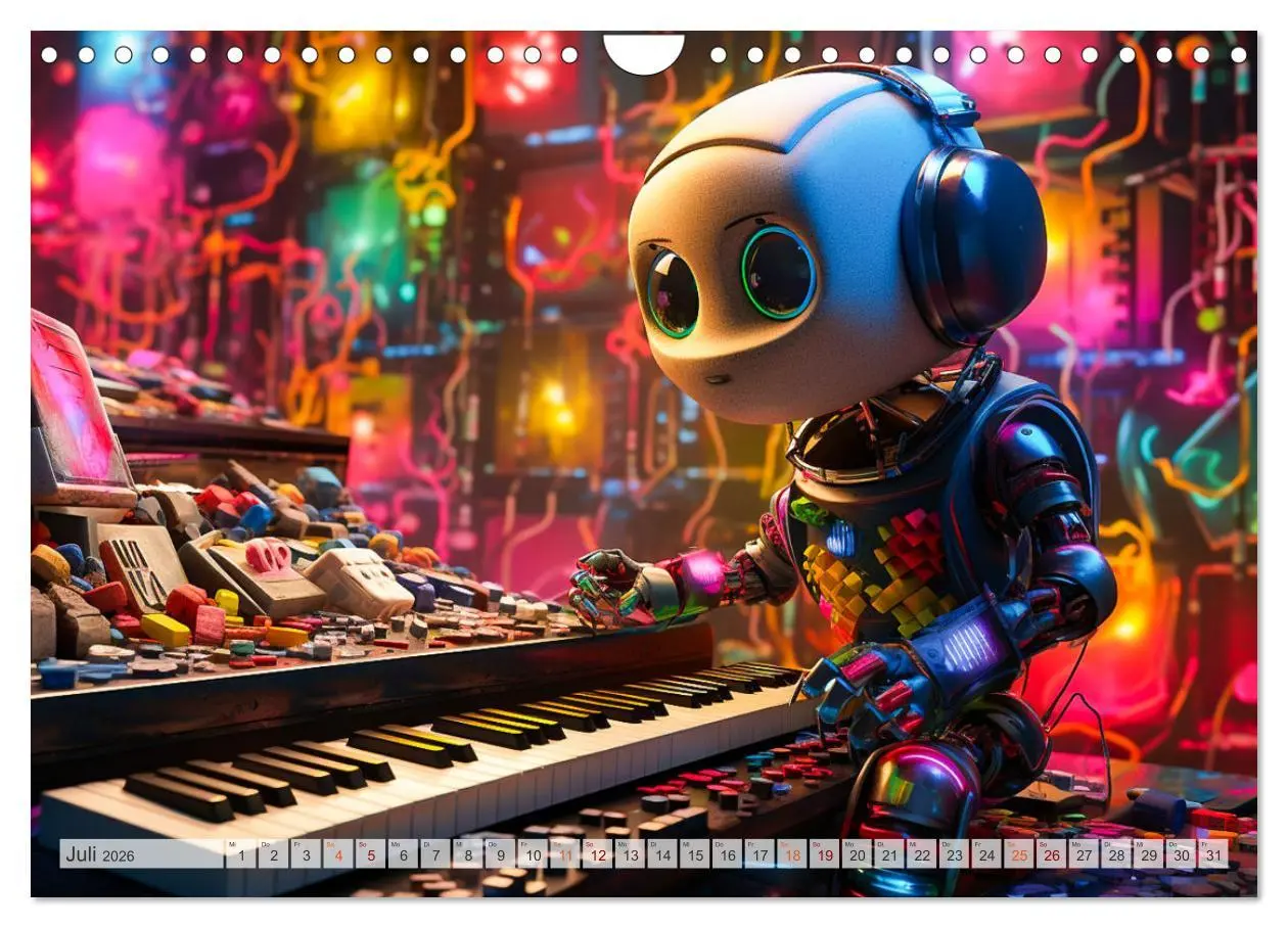 Bild: 9783457367858 | Die Welt der kleinen Robots (Wandkalender 2026 DIN A4 quer),...