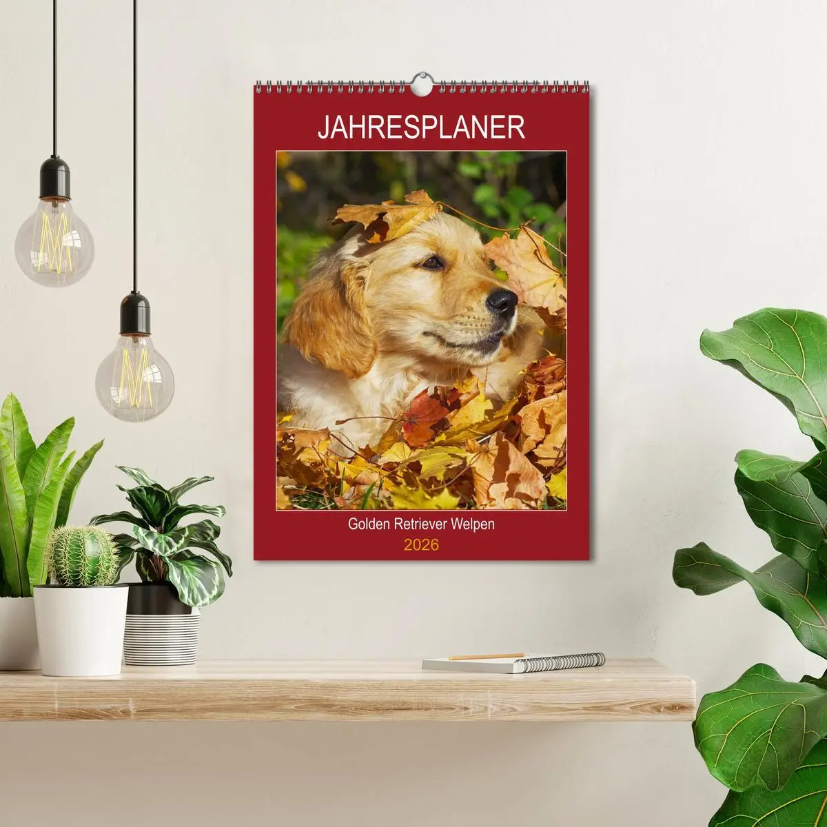 Bild: 9783516387858 | Jahresplaner Golden Retriever Welpen (Wandkalender 2026 DIN A3...