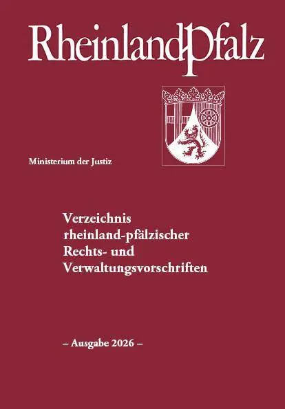 Cover: 9783756037858 | Verzeichnis rheinland-pfälzischer Rechts- und Verwaltungsvorschriften