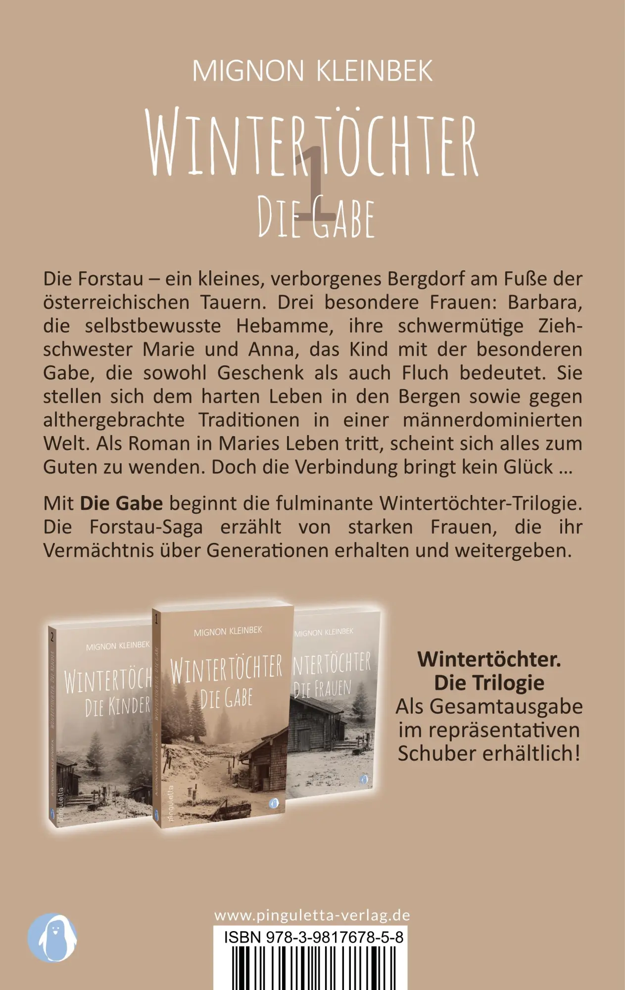 Rückseite: 9783981767858 | Wintertöchter - Die Gabe | Mignon Kleinbek | Taschenbuch | 372 S.