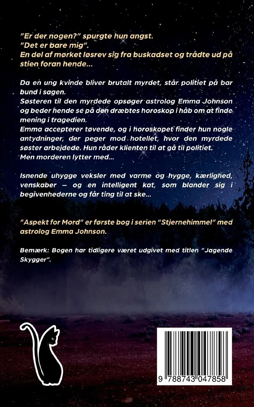 Rückseite: 9788743047858 | Aspekt for Mord | Astro-krimiserien Stjernehimmel 1 | Marian Hanson