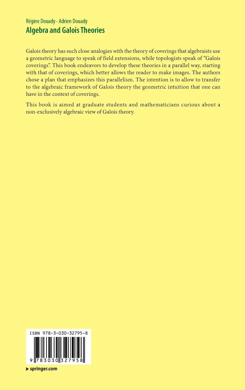 Rückseite: 9783030327958 | Algebra and Galois Theories | Régine Douady (u. a.) | Buch | xxiii