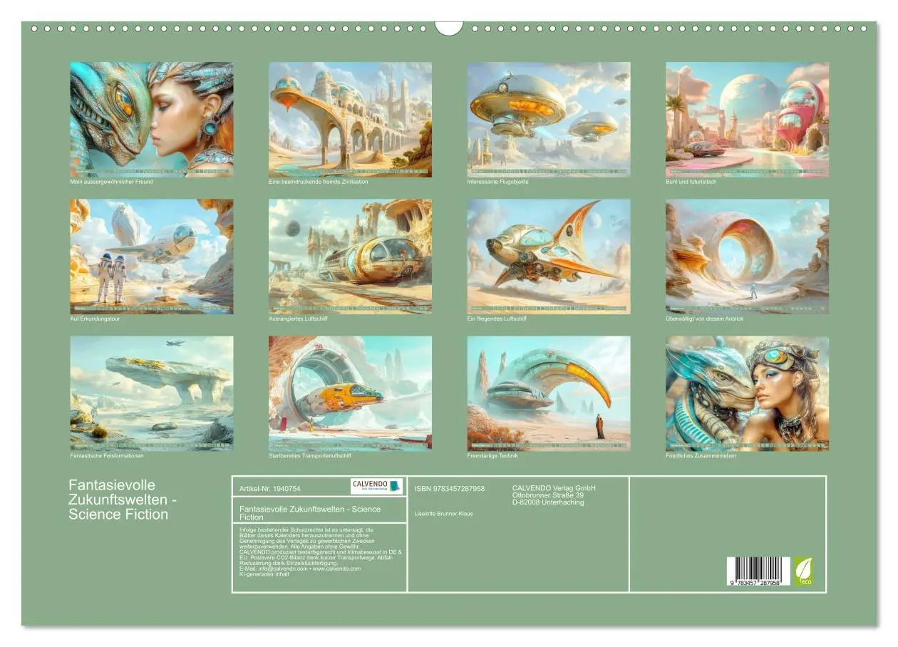 Bild: 9783457287958 | Fantasievolle Zukunftswelten - Science Fiction (Wandkalender 2026...