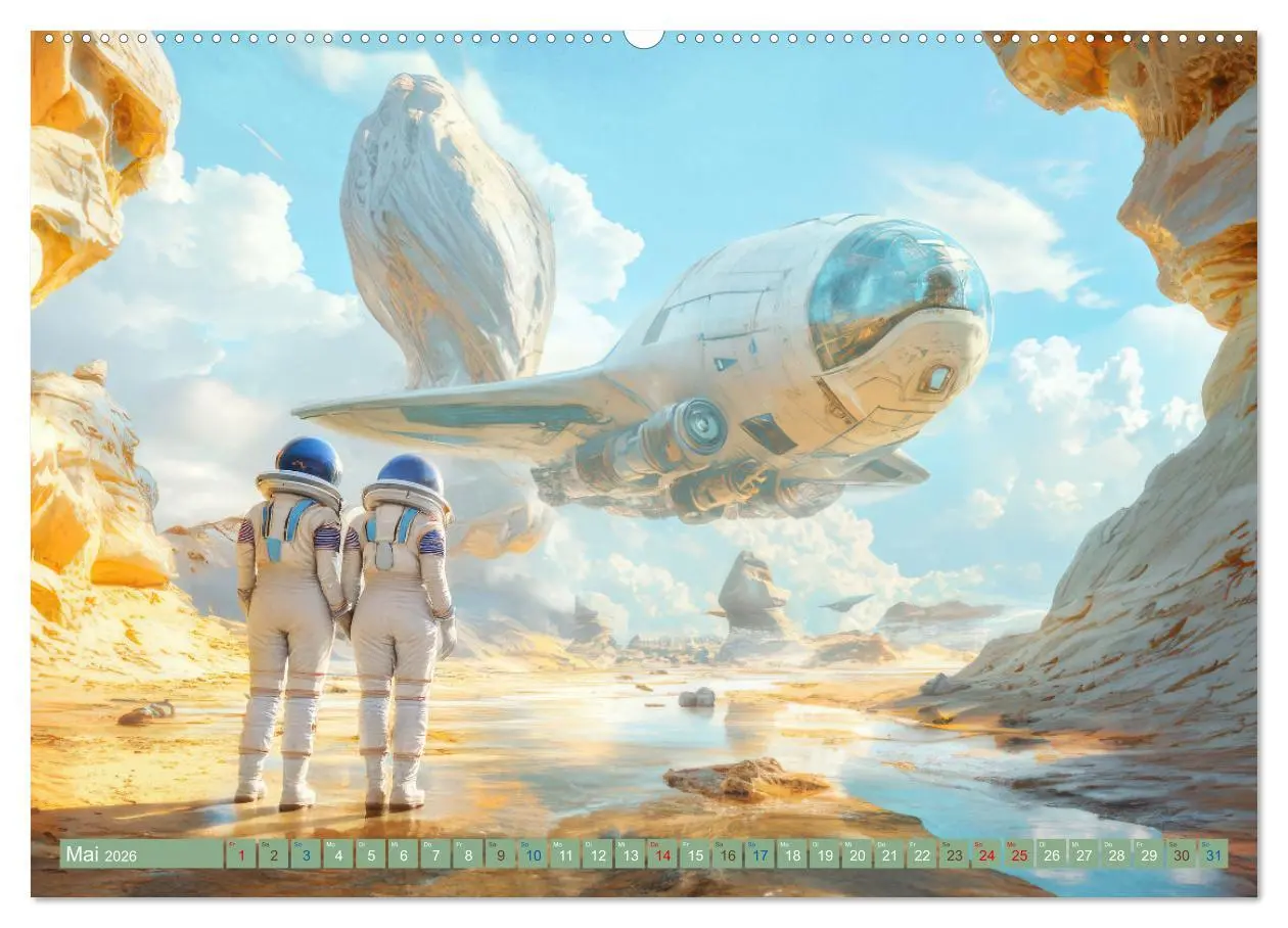Bild: 9783457287958 | Fantasievolle Zukunftswelten - Science Fiction (Wandkalender 2026...