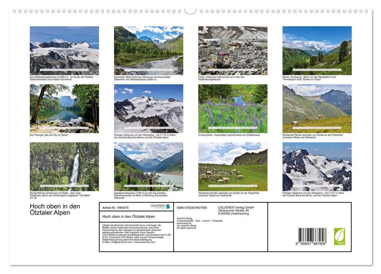 Bild: 9783457667958 | Hoch oben in den Ötztaler Alpen (Wandkalender 2026 DIN A2 quer),...
