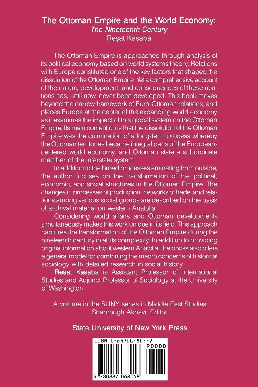 Rückseite: 9780887068058 | The Ottoman Empire and the World Economy | The Nineteenth Century