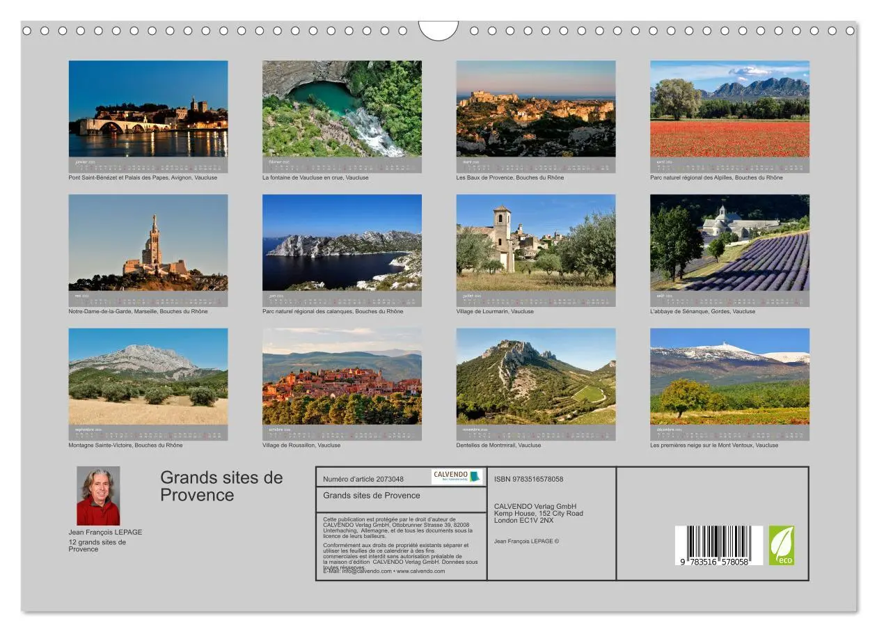 Bild: 9783516578058 | Grands sites de Provence (Calendrier mural 2026 DIN A3 vertical),...