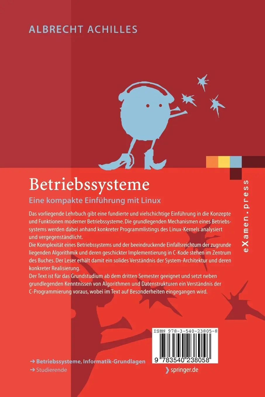 Rückseite: 9783540238058 | Betriebssysteme | Eine kompakte Einführung mit Linux | Achilles | Buch