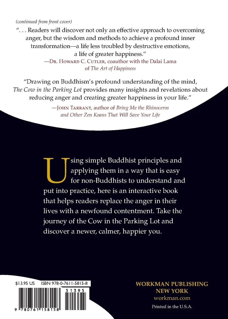 Rückseite: 9780761158158 | The Cow in the Parking Lot | A Zen Approach to Overcoming Anger | Buch