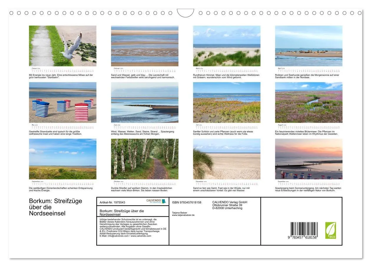Bild: 9783457618158 | Borkum: Streifzüge über die Nordseeinsel (Wandkalender 2026 DIN A3...