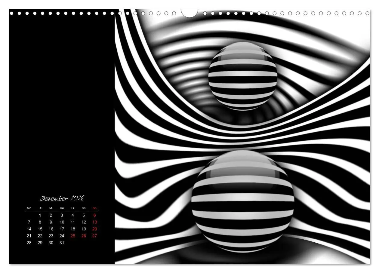 Bild: 9783516188158 | Optische Kunst im Quadrat (Wandkalender 2026 DIN A3 quer), CALVENDO...