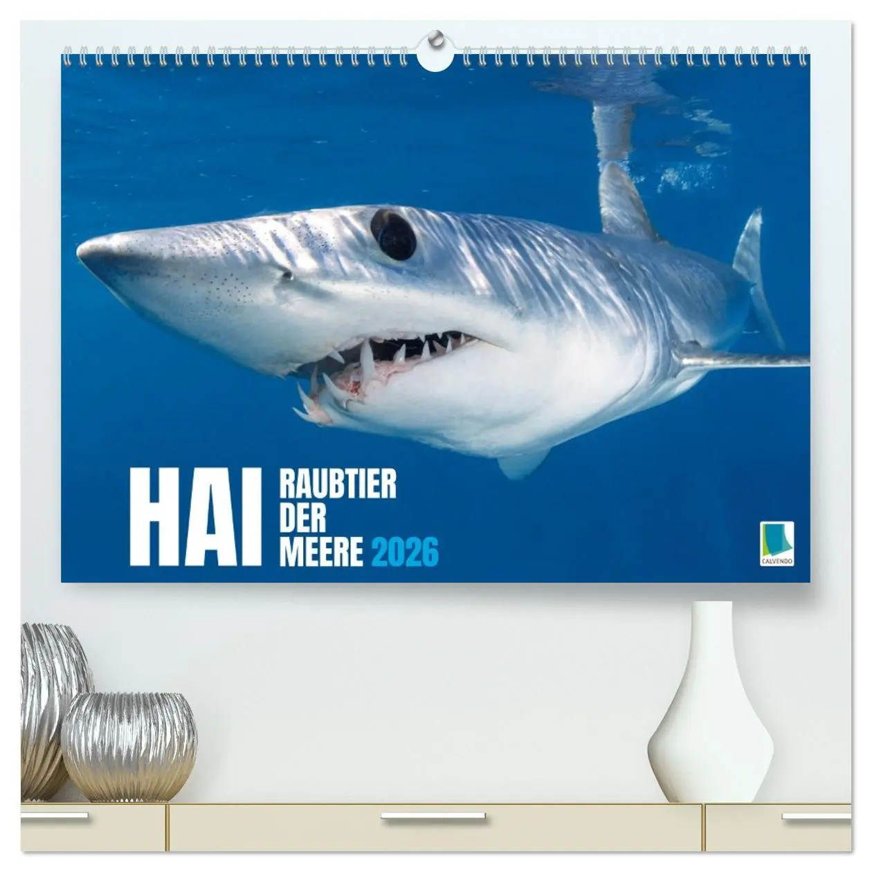 Cover: 9783516638158 | Hai: Raubtier der Meere (hochwertiger Premium Wandkalender 2026 DIN...
