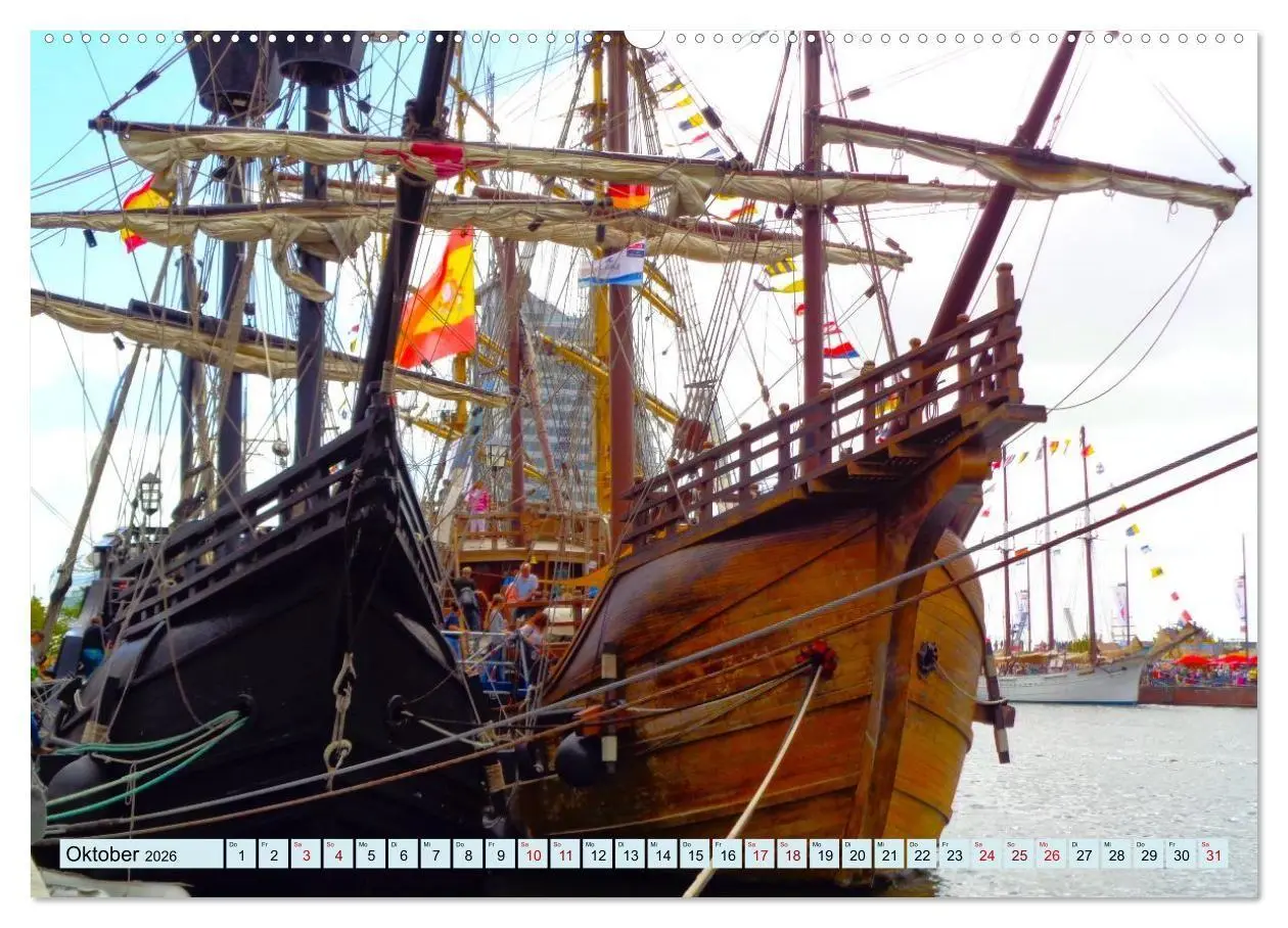 Bild: 9783516708158 | Ein detaillierter Blick auf Segelschiffe (Wandkalender 2026 DIN A2...