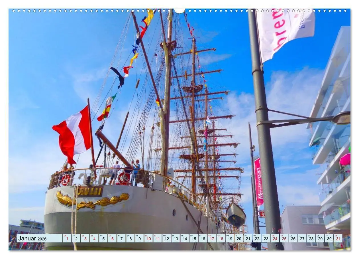 Bild: 9783516708158 | Ein detaillierter Blick auf Segelschiffe (Wandkalender 2026 DIN A2...