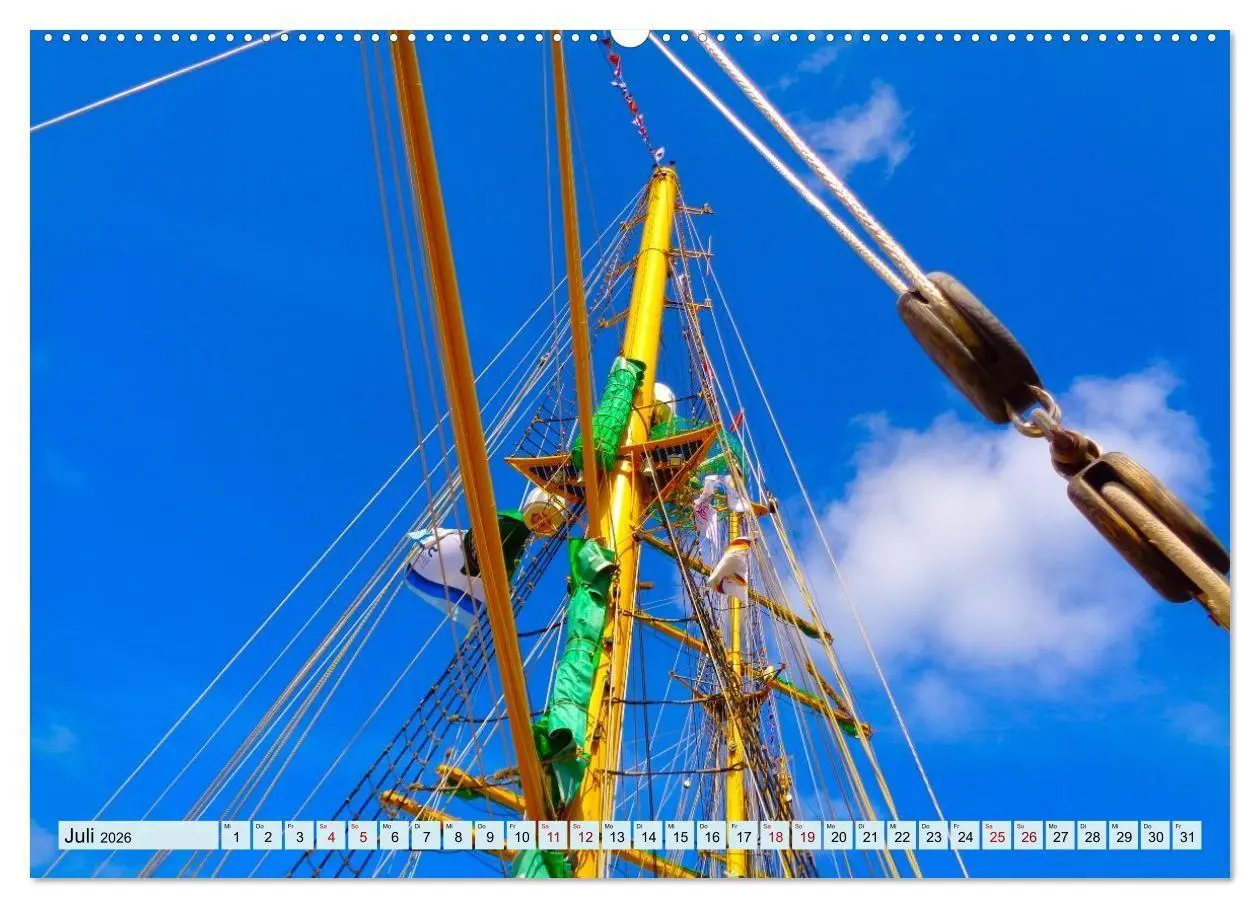 Bild: 9783516708158 | Ein detaillierter Blick auf Segelschiffe (Wandkalender 2026 DIN A2...