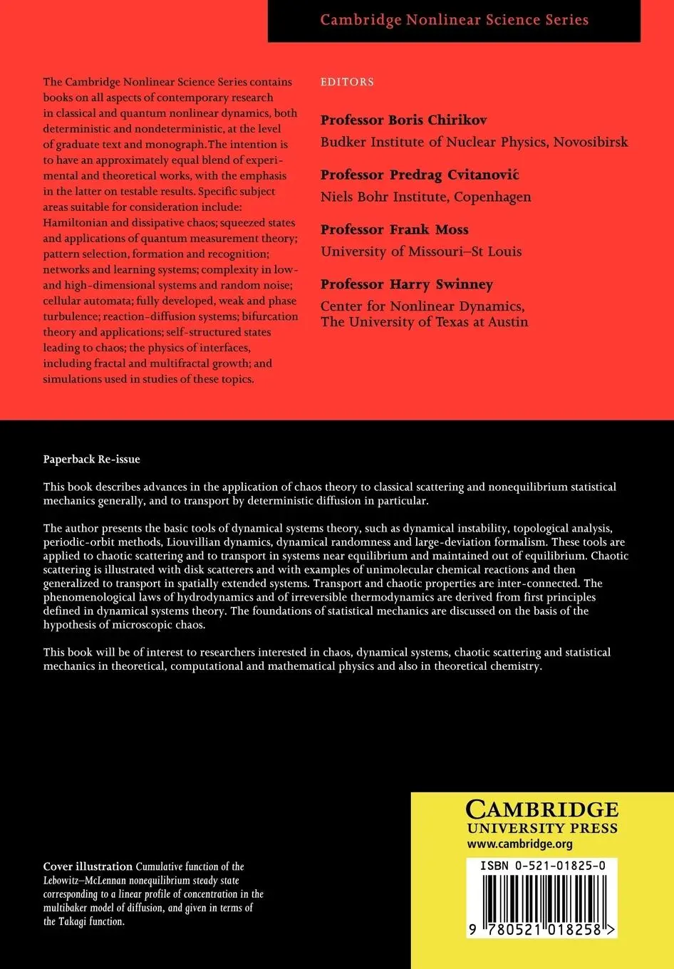 Rückseite: 9780521018258 | Chaos, Scattering and Statistical Mechanics | Pierre Gaspard | Buch