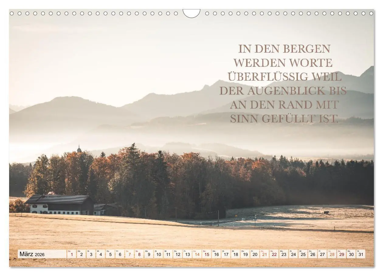 Bild: 9783457608258 | Berge und Sprüche zur Motivation und Inspiration (Wandkalender 2026...