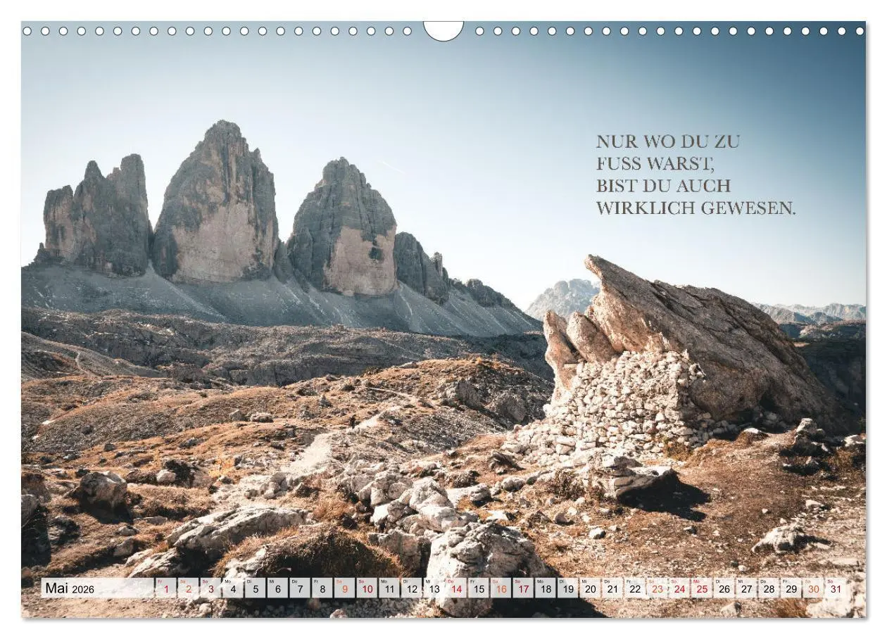 Bild: 9783457608258 | Berge und Sprüche zur Motivation und Inspiration (Wandkalender 2026...