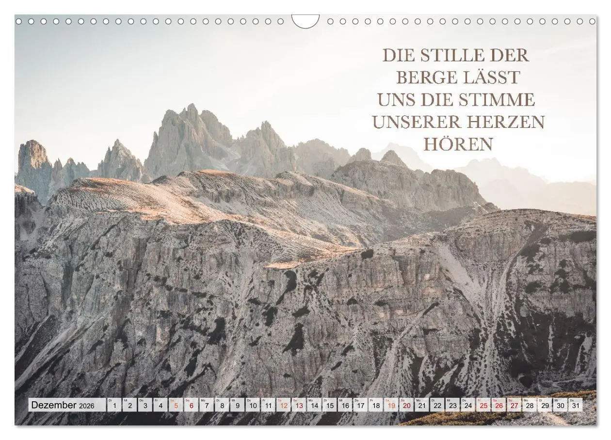 Bild: 9783457608258 | Berge und Sprüche zur Motivation und Inspiration (Wandkalender 2026...