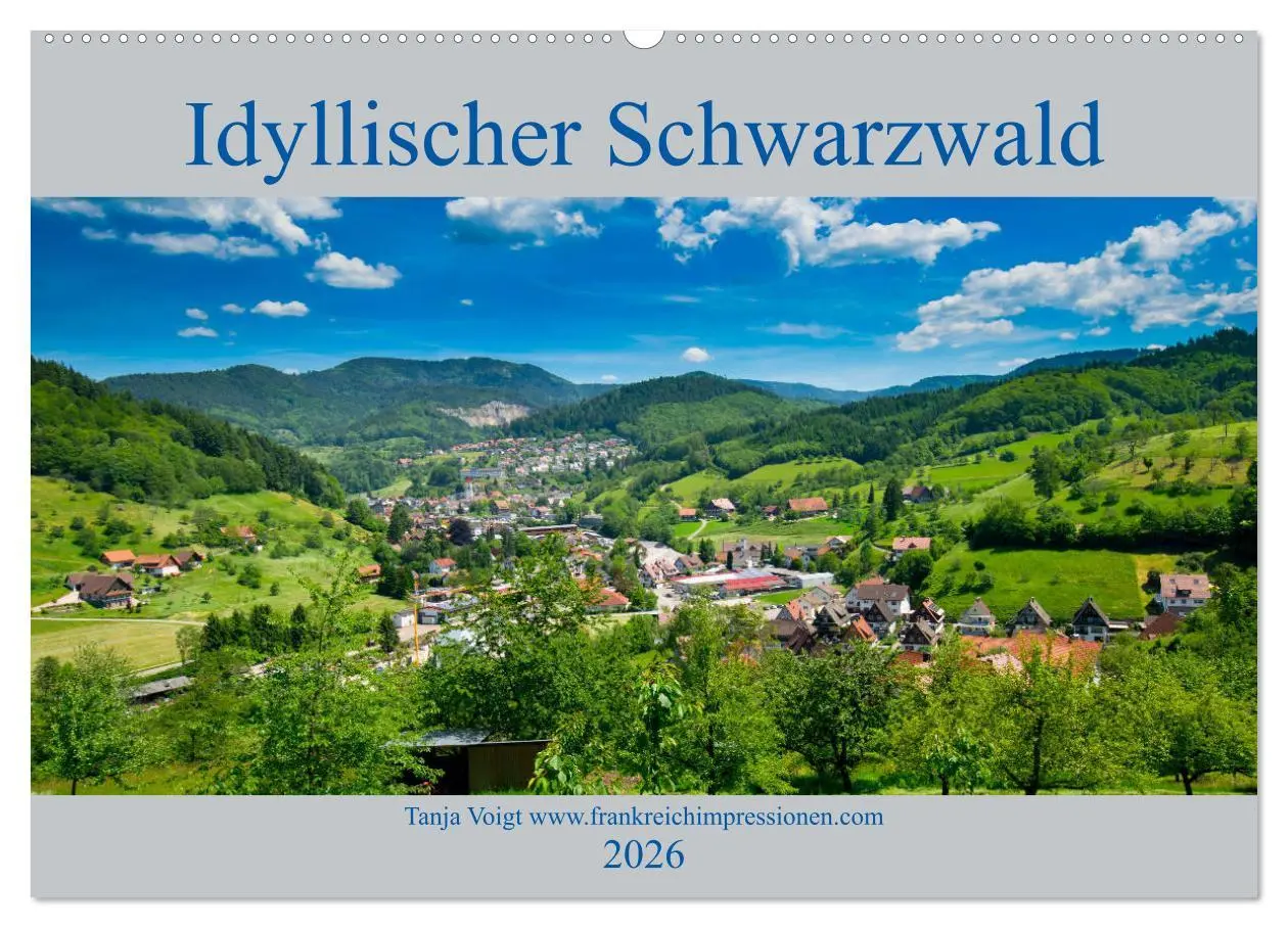 Cover: 9783457778258 | Idyllischer Schwarzwald (Wandkalender 2026 DIN A2 quer), CALVENDO...