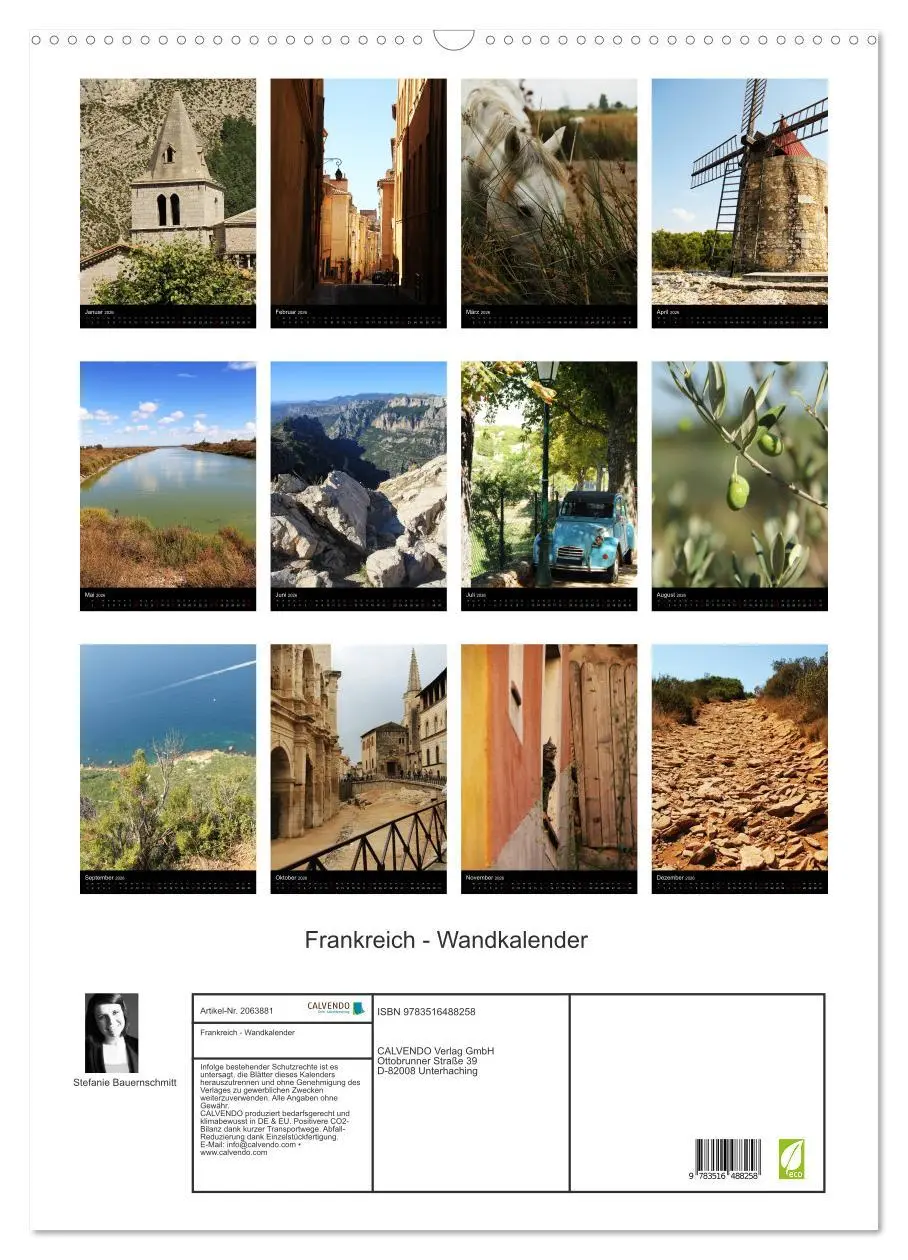 Bild: 9783516488258 | Frankreich - Wandkalender (Wandkalender 2026 DIN A2 hoch), CALVENDO...
