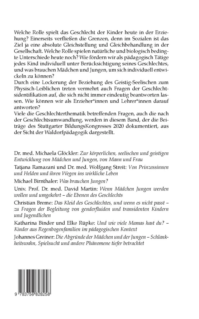 Rückseite: 9783756828258 | Können wir Jungen und Mädchen in gleicher Weise erziehen? | Buch