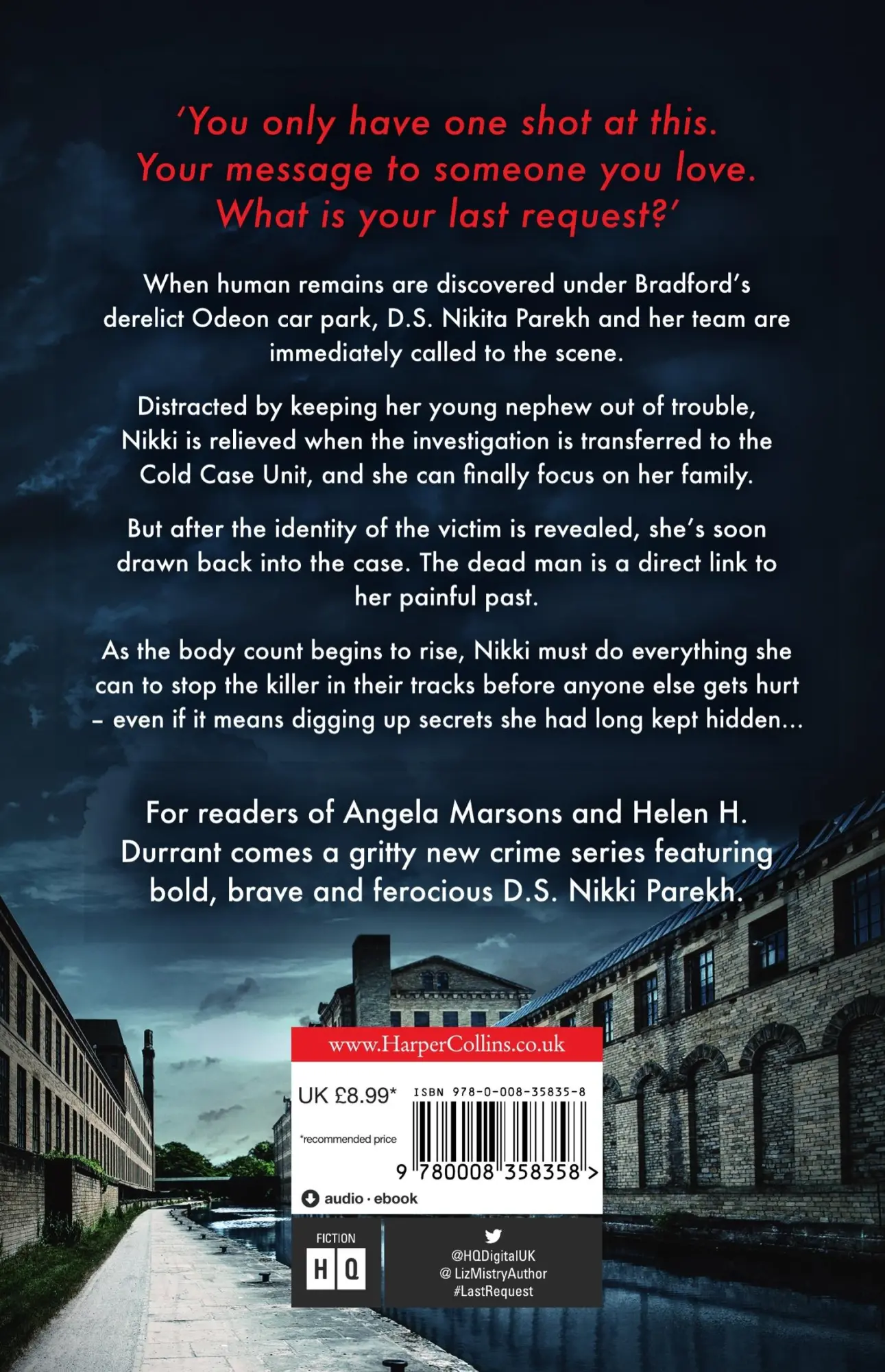 Rückseite: 9780008358358 | Last Request | Liz Mistry | Taschenbuch | Detective Nikki Parekh
