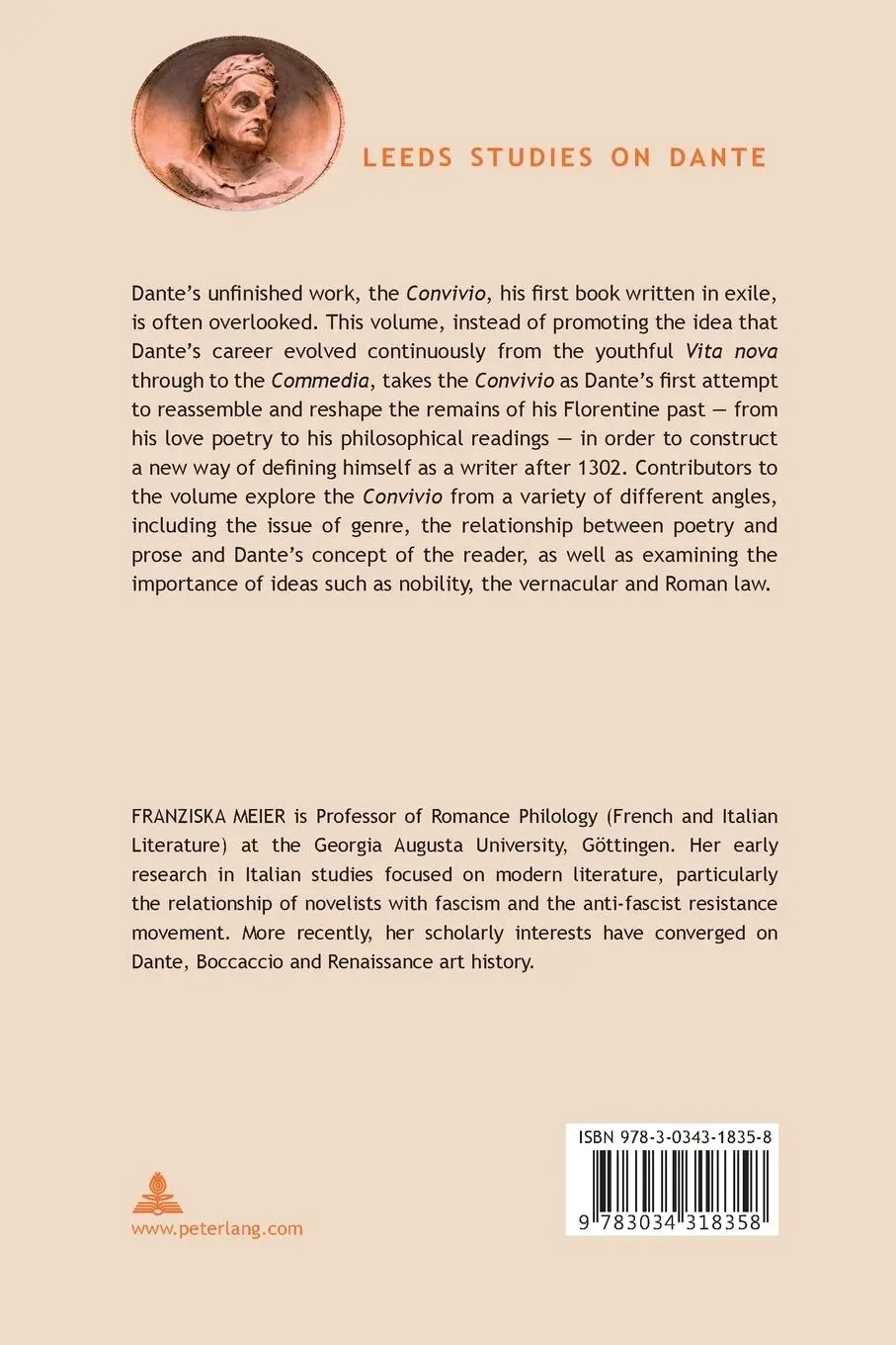 Rückseite: 9783034318358 | Dante's 'Convivio' | Or How to Restart a Career in Exile | Meier