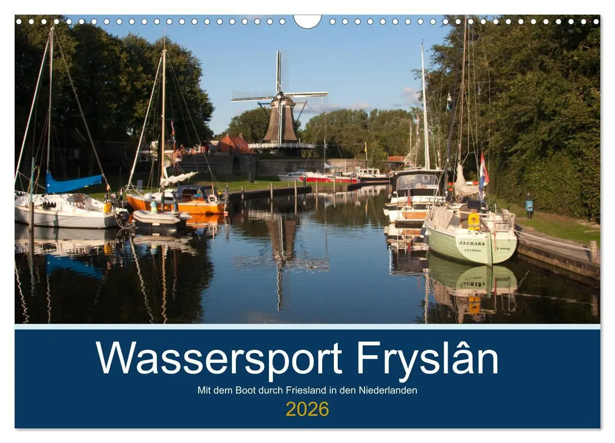 Cover: 9783457838358 | Wassersport Fryslân (Wandkalender 2026 DIN A3 quer), CALVENDO...