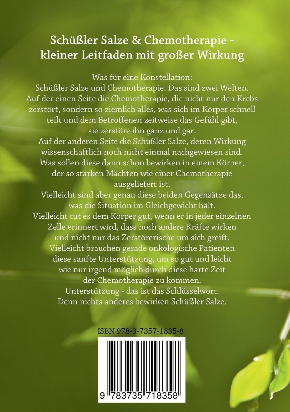 Rückseite: 9783735718358 | Schüßler Salze und Chemotherapie | Uta Sander | Taschenbuch | 112 S.